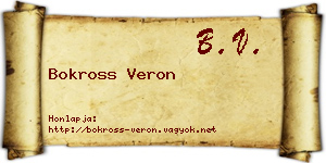 Bokross Veron névjegykártya